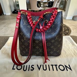 Louis Vuitton Neonoe classic monogram with red trim